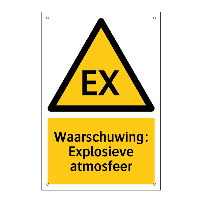 Waarschuwing: Explosieve atmosfeer