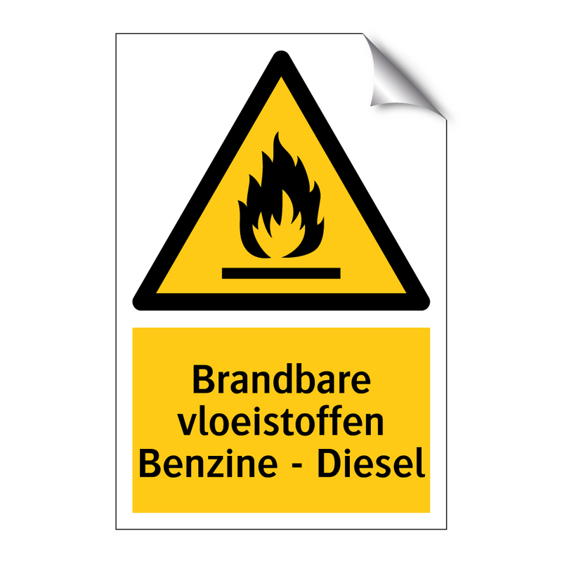 Brandbare vloeistoffen Benzine - Diesel