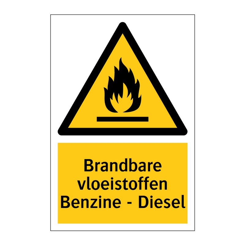 Brandbare vloeistoffen Benzine - Diesel