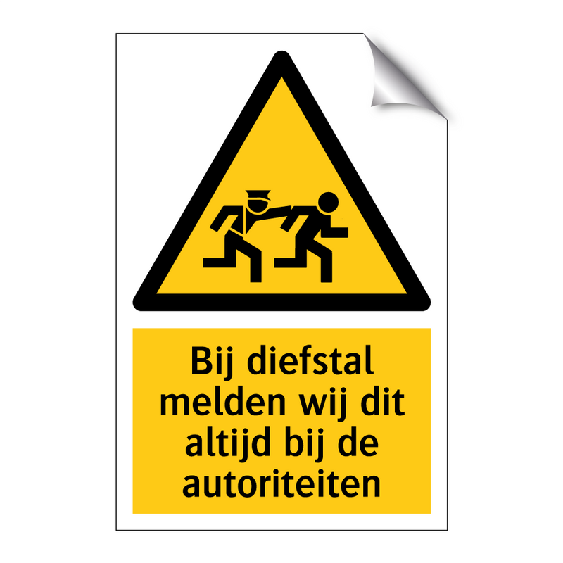 Bij diefstal melden wij dit altijd bij de autoriteiten