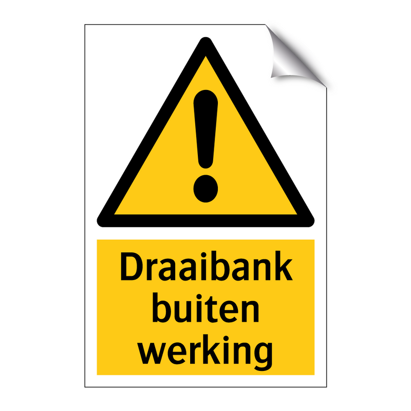 Draaibank buiten werking