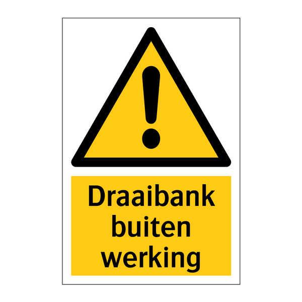 Draaibank buiten werking