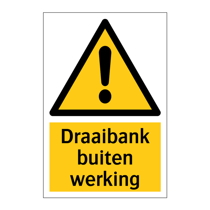 Draaibank buiten werking