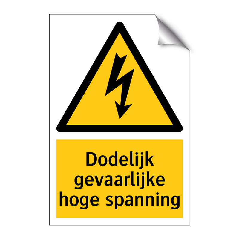 Dodelijk gevaarlijke hoge spanning