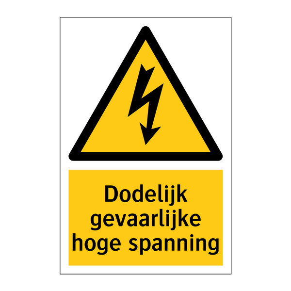 Dodelijk gevaarlijke hoge spanning