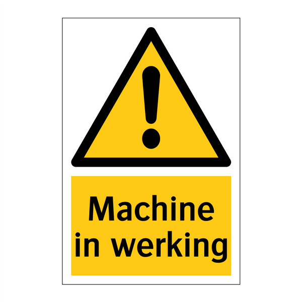 Machine in werking