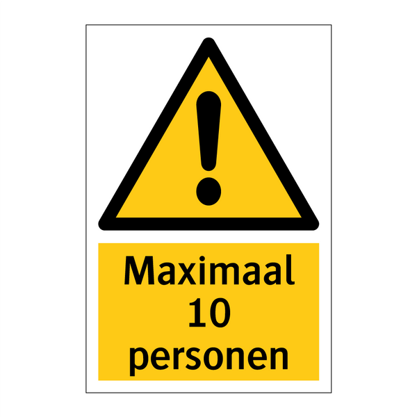 Maximaal 10 personen