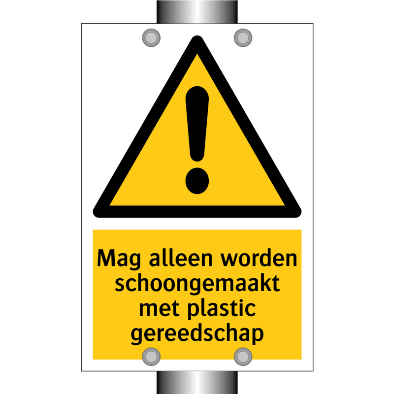 Mag alleen worden schoongemaakt met plastic gereedschap