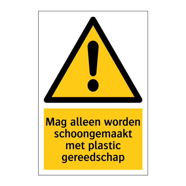 Mag alleen worden schoongemaakt met plastic gereedschap