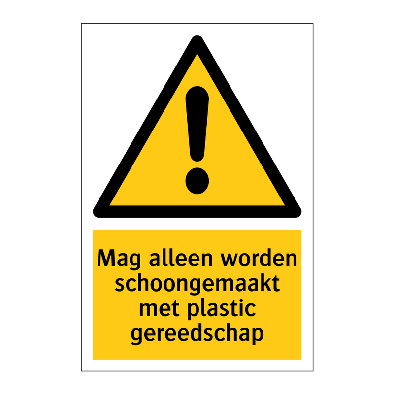 Mag alleen worden schoongemaakt met plastic gereedschap