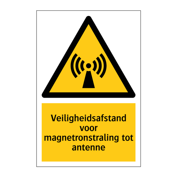 Veiligheidsafstand voor magnetronstraling tot antenne