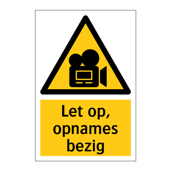 Let op, opnames bezig