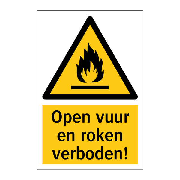 Open vuur en roken verboden!