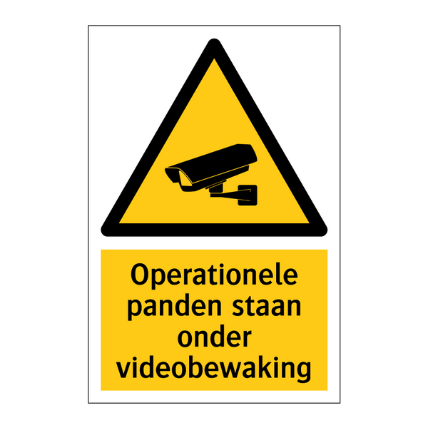 Operationele panden staan onder videobewaking