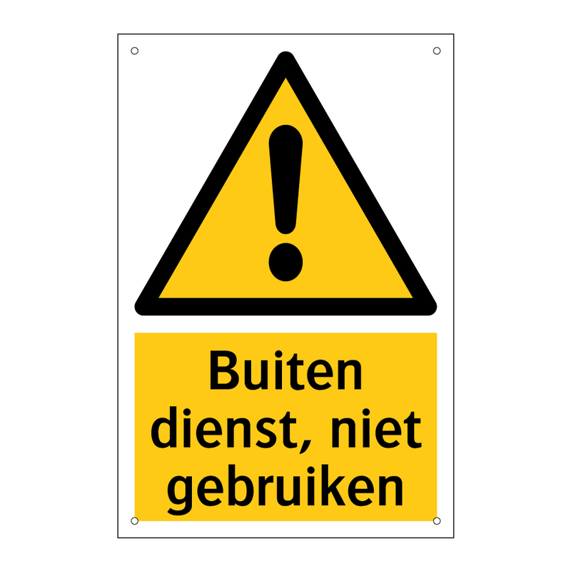 Buiten dienst, niet gebruiken