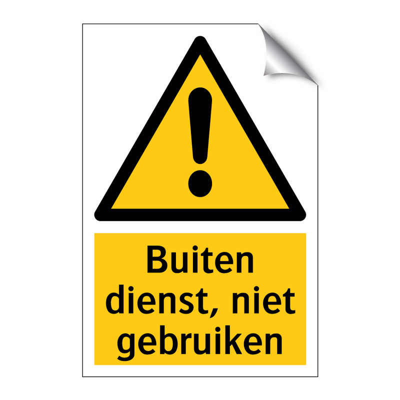 Buiten dienst, niet gebruiken