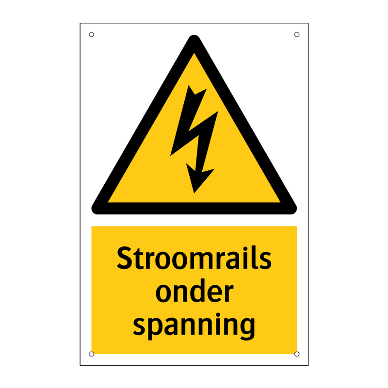 Stroomrails onder spanning