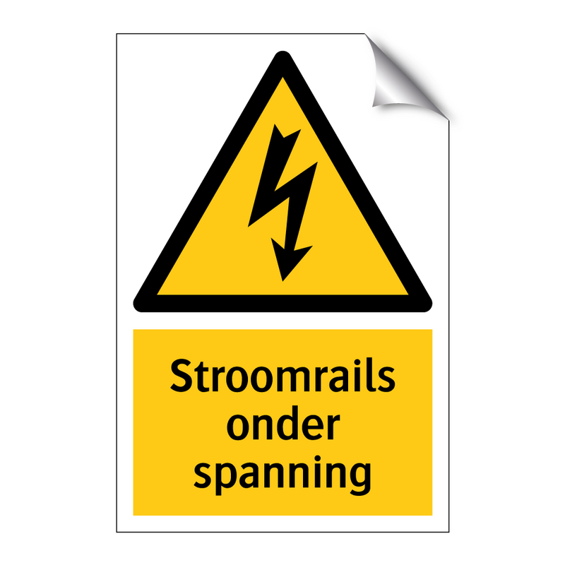 Stroomrails onder spanning