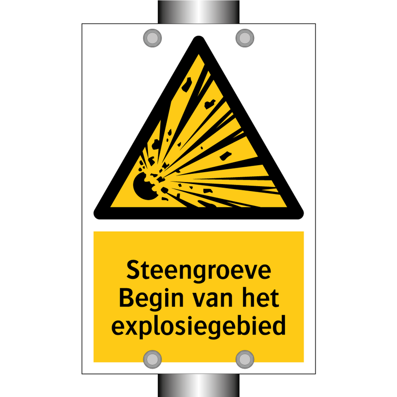 Steengroeve Begin van het explosiegebied