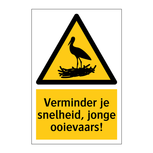 Verminder je snelheid, jonge ooievaars!