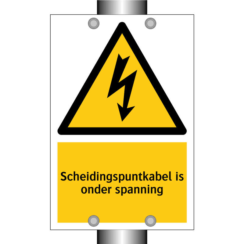 Scheidingspuntkabel is onder spanning