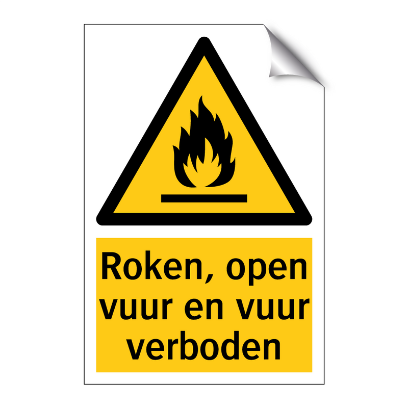 Roken, open vuur en vuur verboden