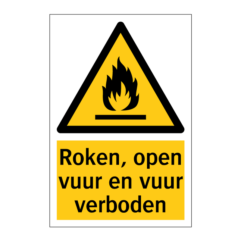 Roken, open vuur en vuur verboden