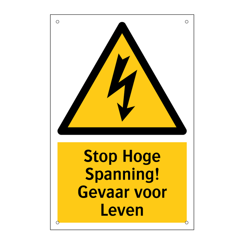 Stop Hoge Spanning! Gevaar voor Leven