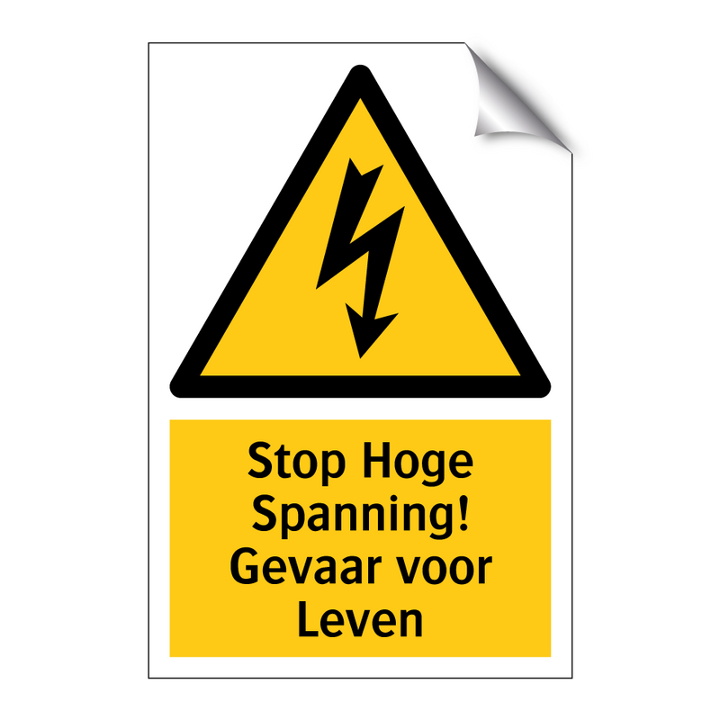 Stop Hoge Spanning! Gevaar voor Leven