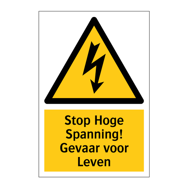 Stop Hoge Spanning! Gevaar voor Leven