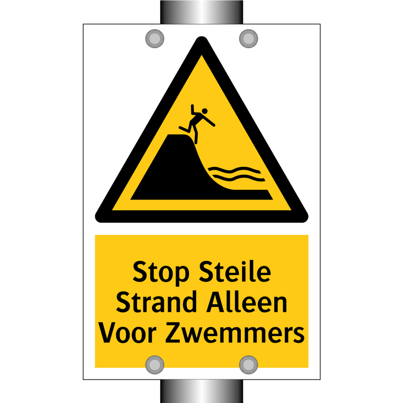 Stop Steile Strand Alleen Voor Zwemmers