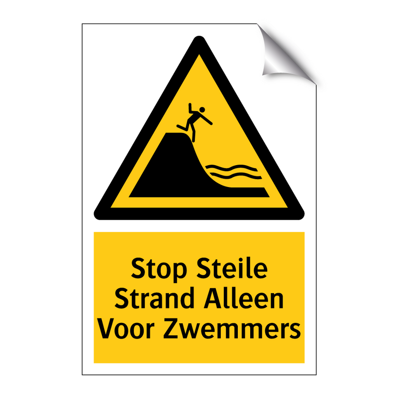 Stop Steile Strand Alleen Voor Zwemmers