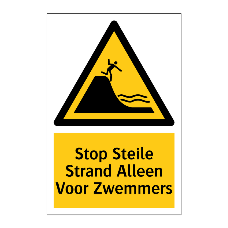 Stop Steile Strand Alleen Voor Zwemmers