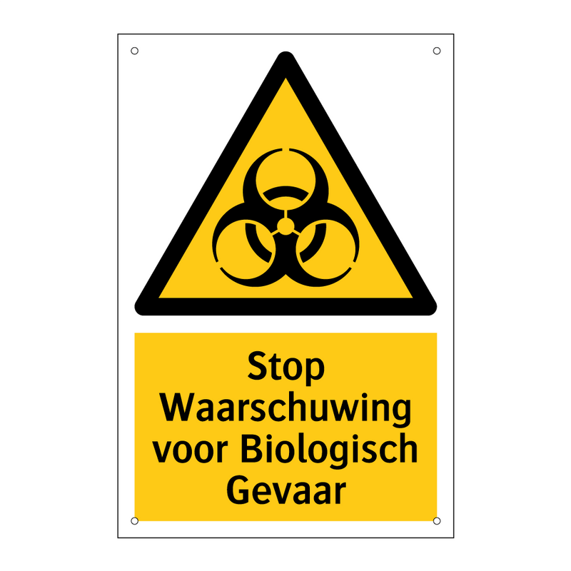 Stop Waarschuwing voor Biologisch Gevaar