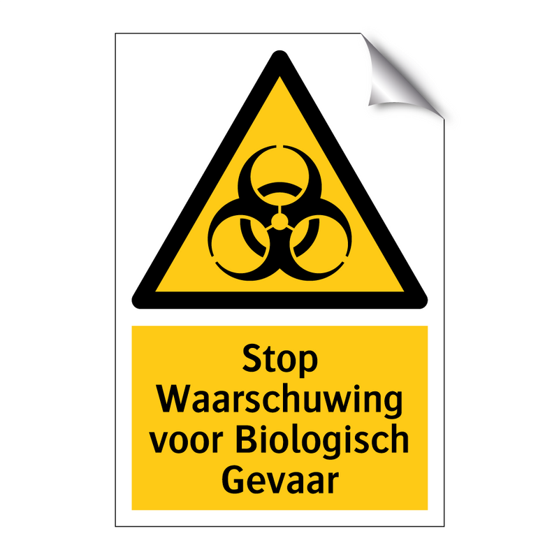 Stop Waarschuwing voor Biologisch Gevaar