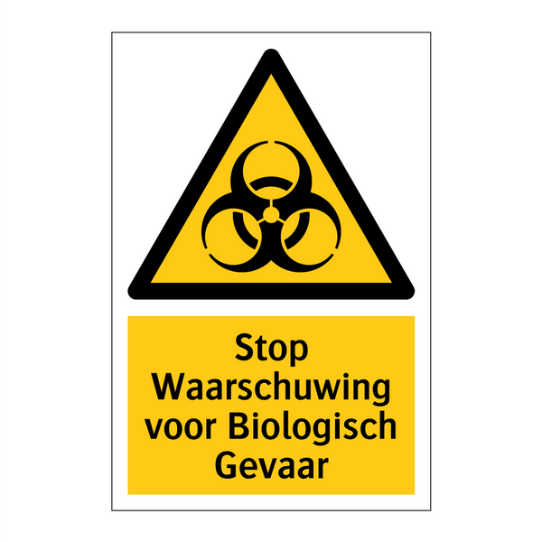 Stop Waarschuwing voor Biologisch Gevaar