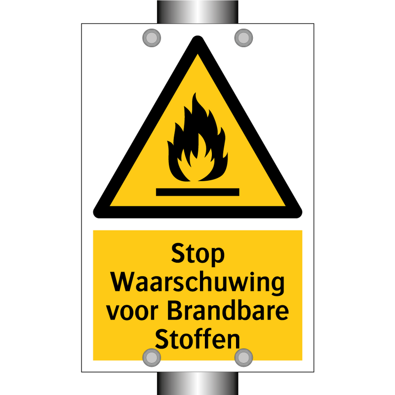 Stop Waarschuwing voor Brandbare Stoffen