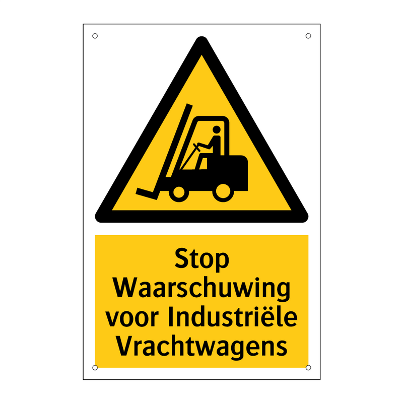 Stop Waarschuwing voor Industriële Vrachtwagens