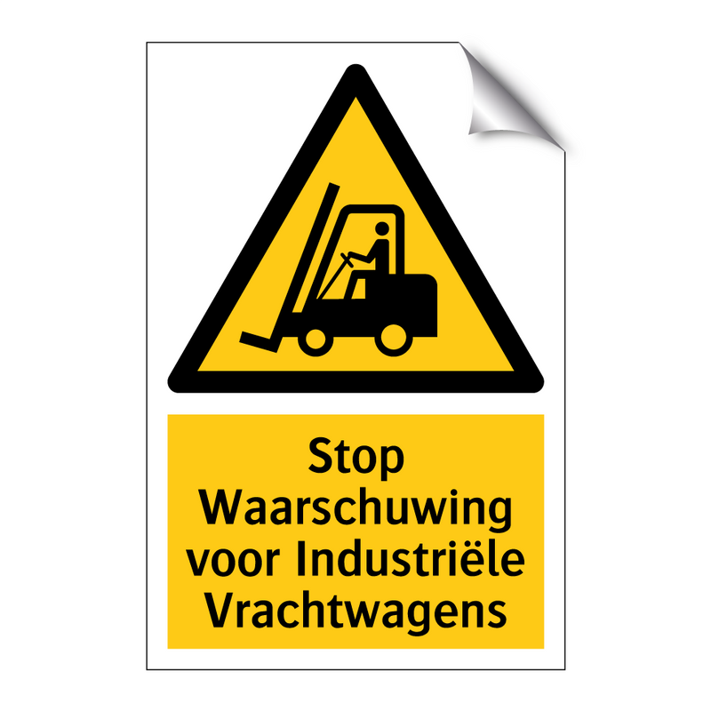 Stop Waarschuwing voor Industriële Vrachtwagens