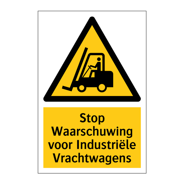 Stop Waarschuwing voor Industriële Vrachtwagens