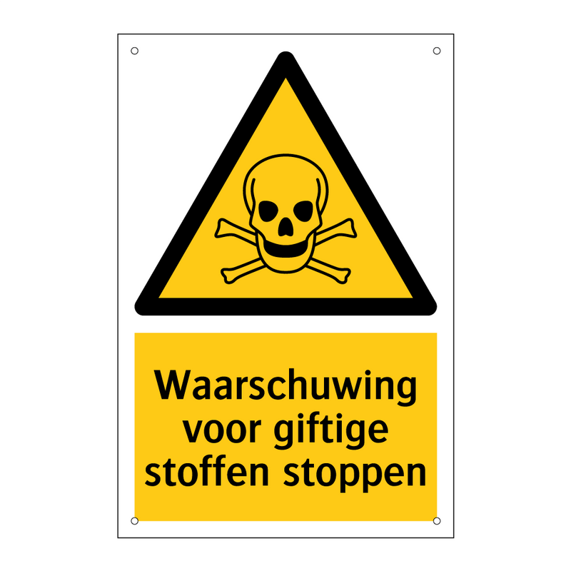 Waarschuwing voor giftige stoffen stoppen