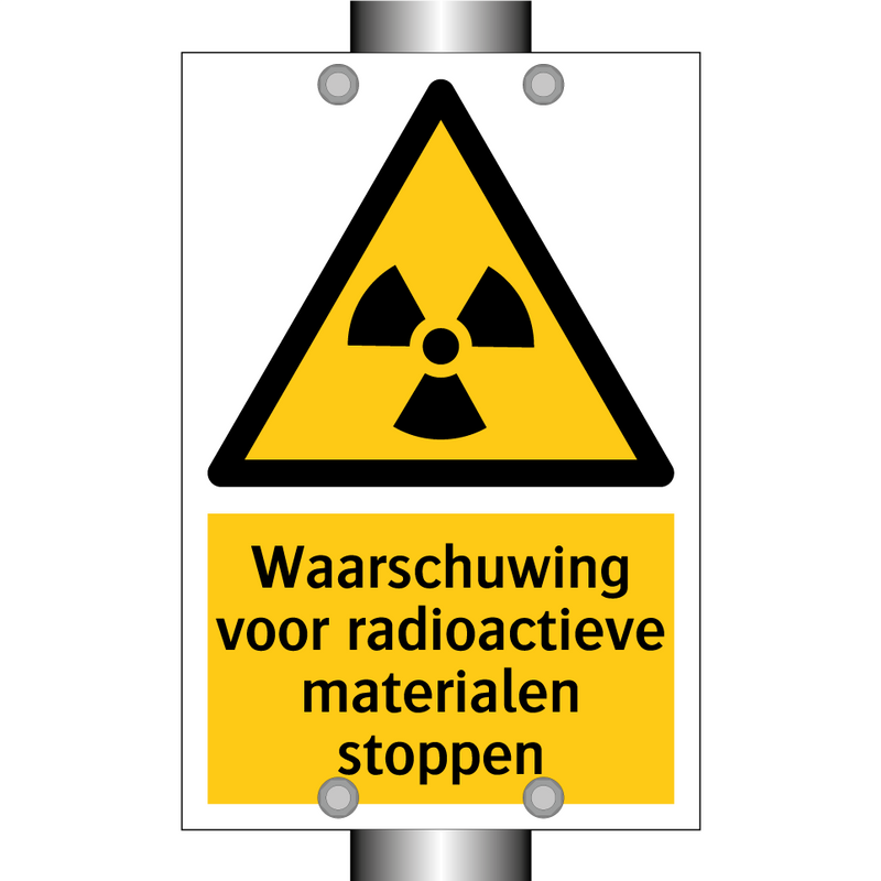 Waarschuwing voor radioactieve materialen stoppen