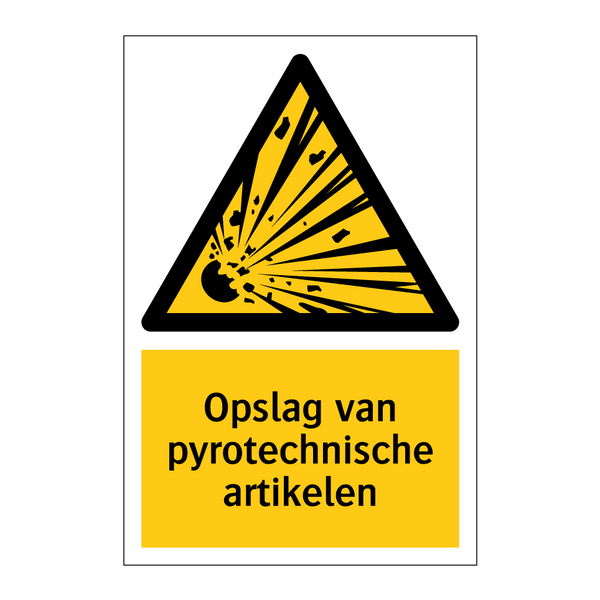 Opslag van pyrotechnische artikelen