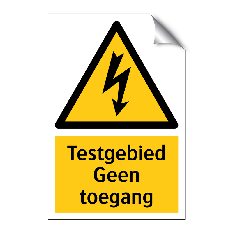 Testgebied Geen toegang