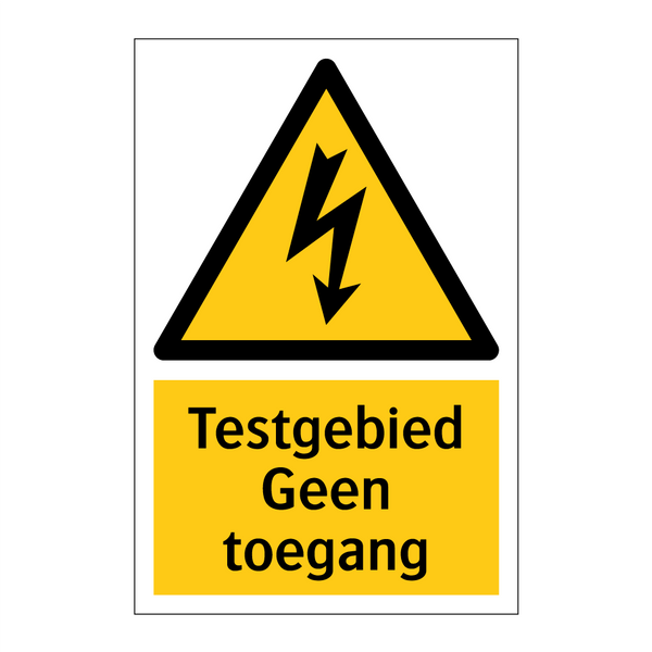 Testgebied Geen toegang