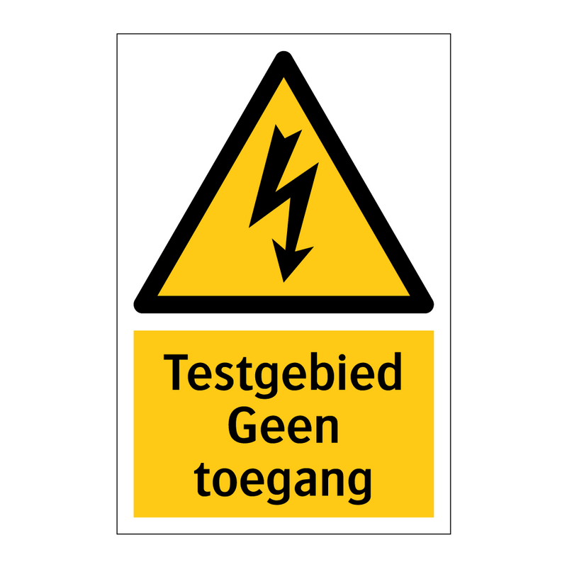 Testgebied Geen toegang