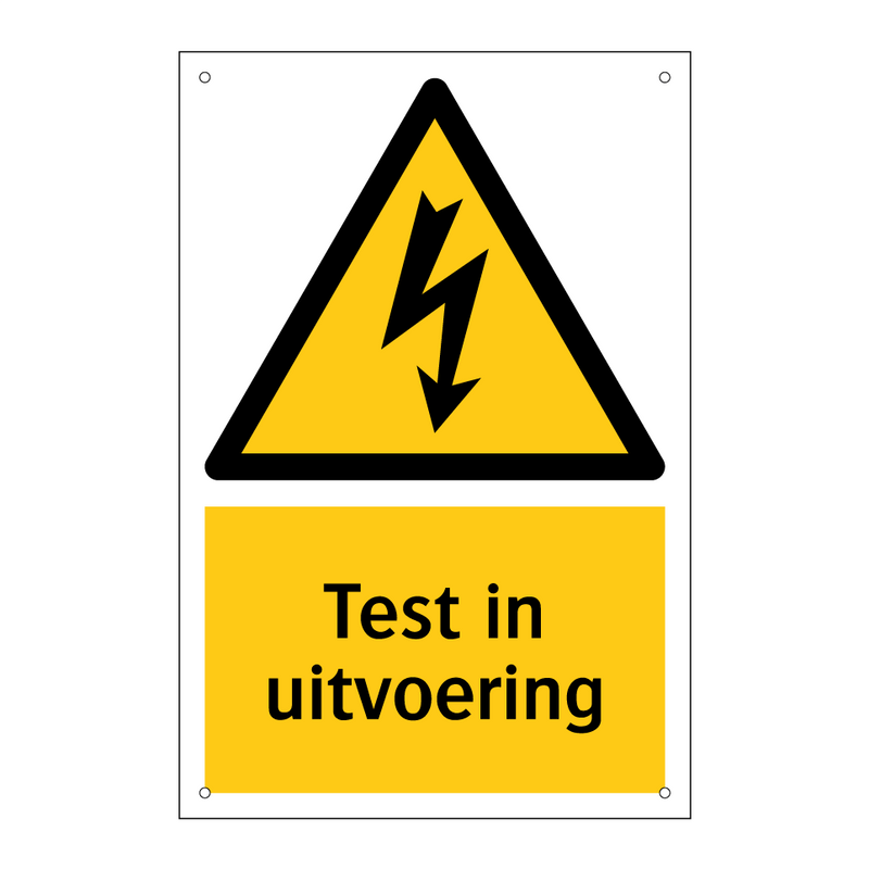 Test in uitvoering