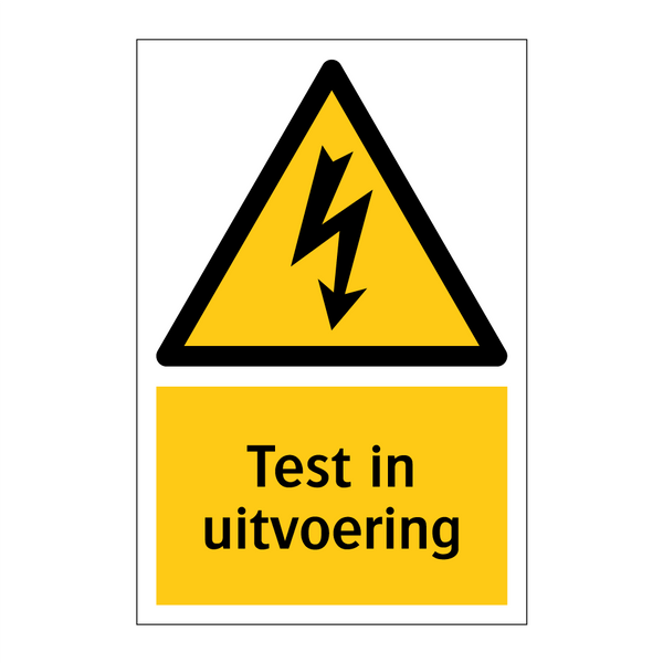 Test in uitvoering