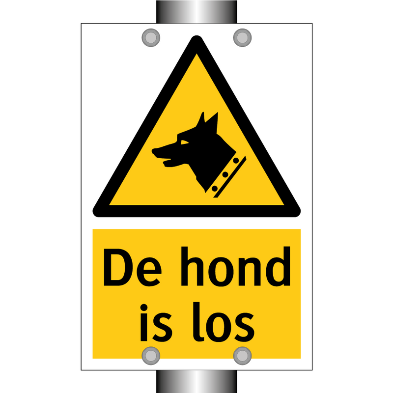 De hond is los