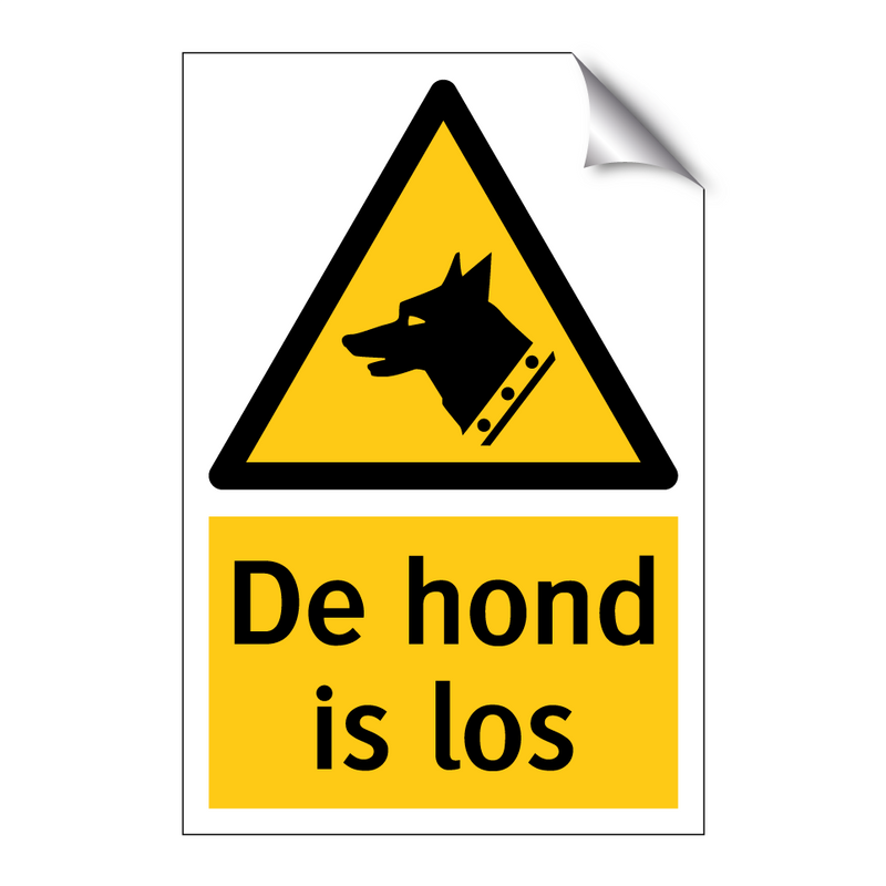 De hond is los